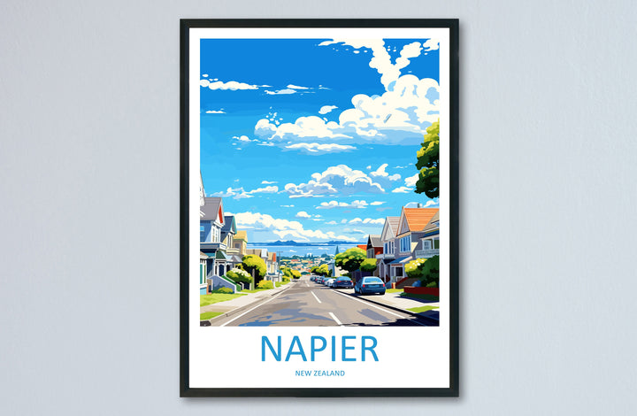 Napier Travel Print Wall Art Napier Wall Hanging Home Décor Napier Gift Art Lovers New Zealand Art Lover Gift Napier New Zealand Poster