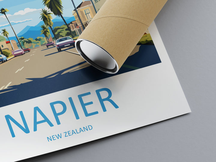 Napier Travel Print Wall Art Napier Wall Hanging Home Décor Napier Gift Art Lovers New Zealand Art Lover Gift Napier New Zealand Poster