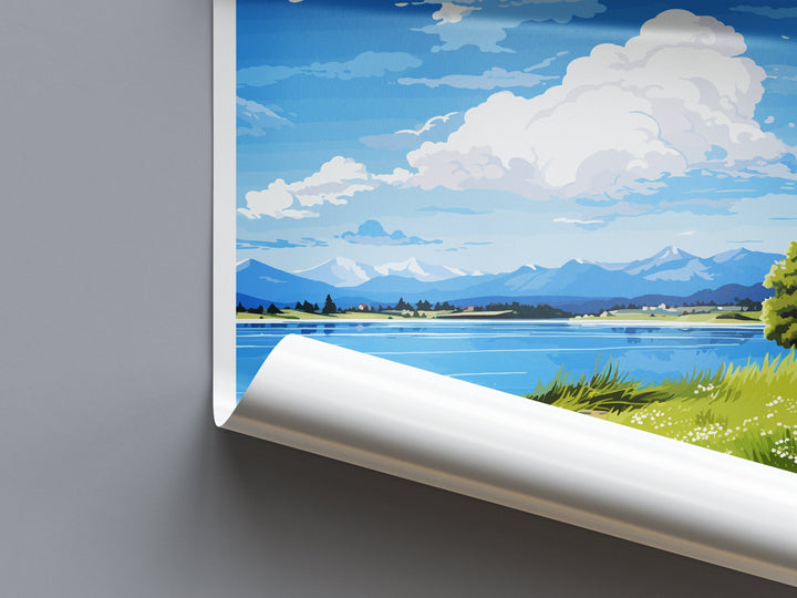 Lake Taupo Travel Print Wall Art Lake Taupo Wall Hanging Home Décor Lake Taupo Gift Art Lovers New Zealand Art Lover Gift Lake Taupo Art