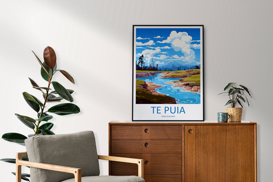 Te Puia Travel Print Wall Art Te Puia Wall Hanging Home Décor Te Puia Gift Art Lovers New Zealand Art Lover Gift Te Puia New Zealand Poster