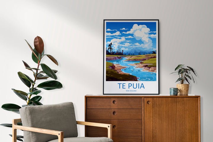 Te Puia Travel Print Wall Art Te Puia Wall Hanging Home Décor Te Puia Gift Art Lovers New Zealand Art Lover Gift Te Puia New Zealand Poster