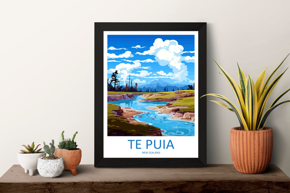 Te Puia Travel Print Wall Art Te Puia Wall Hanging Home Décor Te Puia Gift Art Lovers New Zealand Art Lover Gift Te Puia New Zealand Poster