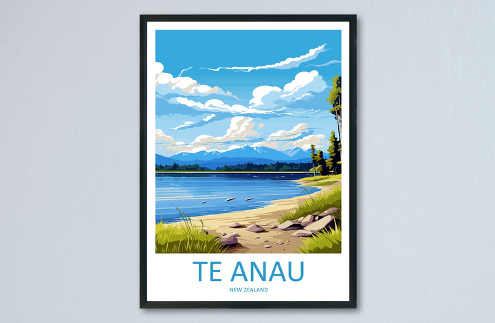 Te Anau Travel Print Wall Art Te Anau Wall Hanging Home Décor Te Anau Gift Art Lovers New Zealand Art Lover Gift Te Anau New Zealand Poster