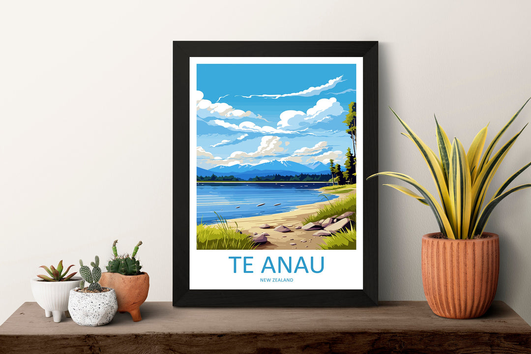 Te Anau Travel Print Wall Art Te Anau Wall Hanging Home Décor Te Anau Gift Art Lovers New Zealand Art Lover Gift Te Anau New Zealand Poster