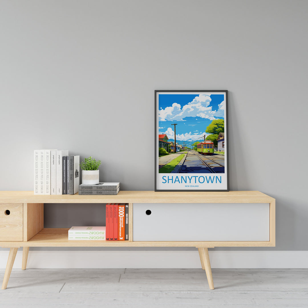 Shantytown Travel Print Wall Art Shantytown Wall Hanging Home Décor Shantytown Gift Art Lovers New Zealand Art Lover Gift Shantytown Gift
