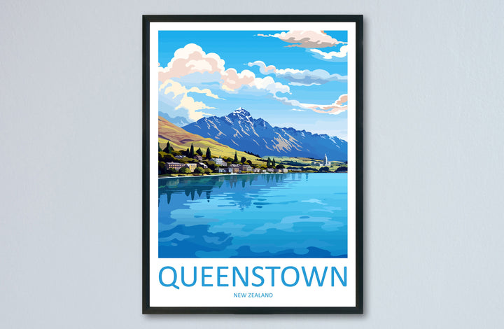 Queenstown Travel Print Wall Art Queenstown Wall Hanging Home Décor Queenstown Gift Art Lovers New Zealand Art Lover Gift Queenstown Gift