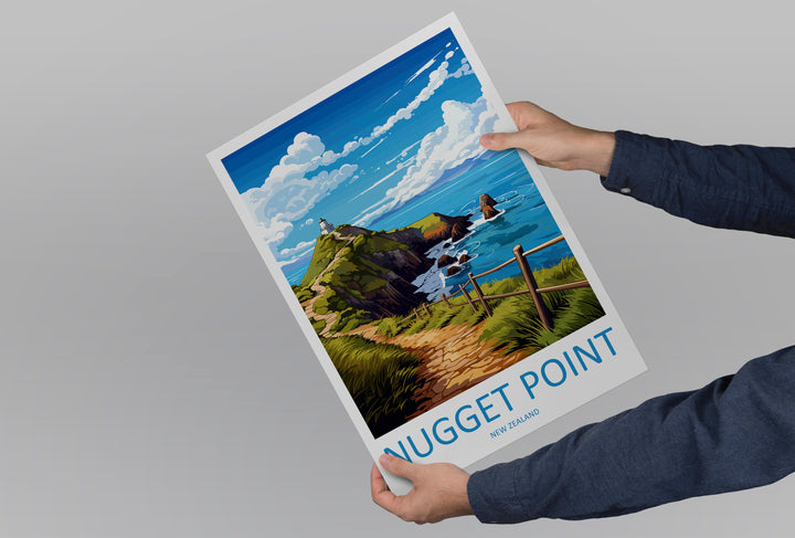 Nugget Point Travel Print Wall Art Nugget Point Wall Hanging Home Décor Nugget Point Gift Art Lovers New Zealand Art Lover Gift Nugget Point