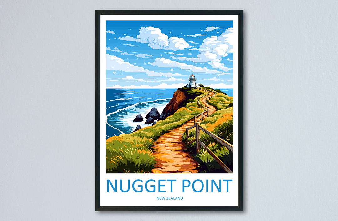 Nugget Point Travel Print Wall Art Nugget Point Wall Hanging Home Décor Nugget Point Gift Art Lovers New Zealand Art Lover Gift Nugget Point
