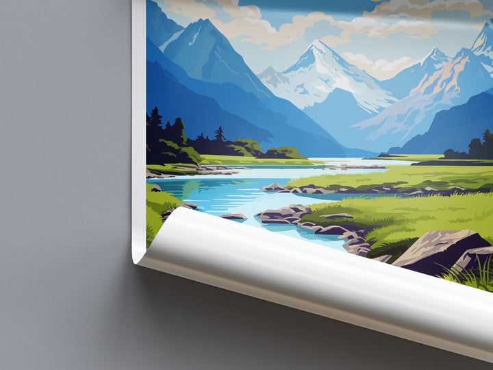 Milford Track Travel Print Wall Art Milford Track Wall Hanging Home Décor Milford Track Gift Art Lovers New Zealand Art Lover Gift