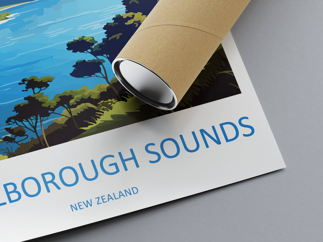 Marlborough Sounds Travel Print Wall Art Marlborough Sounds Wall Hanging Home Décor Marlborough Sounds Gift Art Lovers New Zealand Art Lover