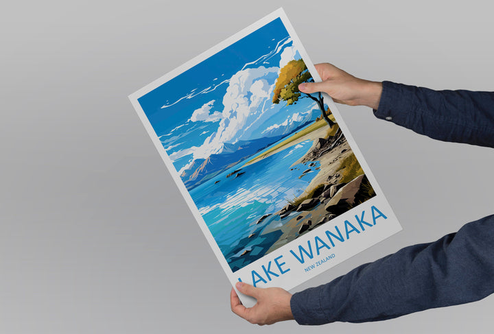 Lake Wanaka Travel Print Wall Art Lake Wanaka Wall Hanging Home Décor Lake Wanaka Gift Art Lovers New Zealand Art Lover Gift