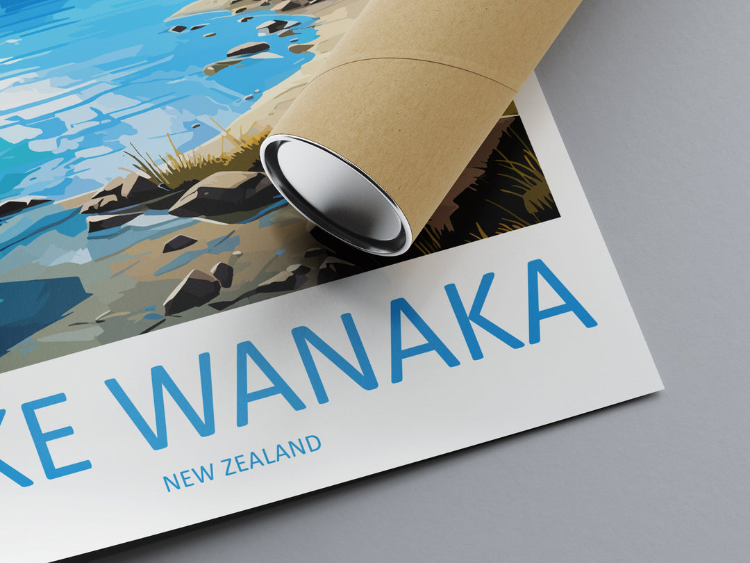 Lake Wanaka Travel Print Wall Art Lake Wanaka Wall Hanging Home Décor Lake Wanaka Gift Art Lovers New Zealand Art Lover Gift
