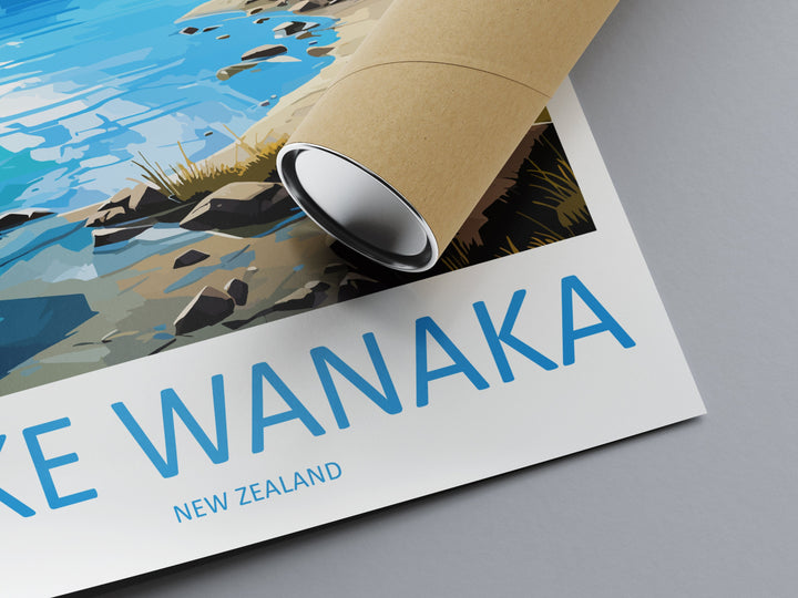 Lake Wanaka Travel Print Wall Art Lake Wanaka Wall Hanging Home Décor Lake Wanaka Gift Art Lovers New Zealand Art Lover Gift