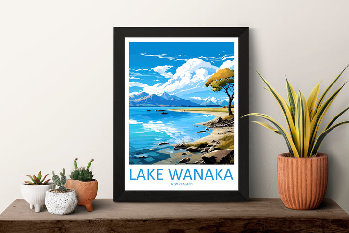 Lake Wanaka Travel Print Wall Art Lake Wanaka Wall Hanging Home Décor Lake Wanaka Gift Art Lovers New Zealand Art Lover Gift