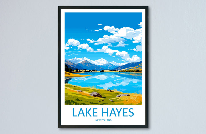 Lake Hayes Travel Print Wall Art Lake Hayes Wall Hanging Home Décor Lake Hayes Gift Art Lovers New Zealand Art Lover Gift