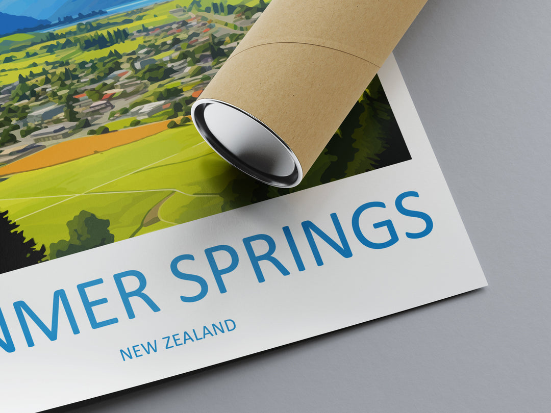 Hamner Springs Travel Print Wall Art Hamner Springs Wall Hanging Home Décor Hamner Springs Gift Art Lovers New Zealand Art Lover
