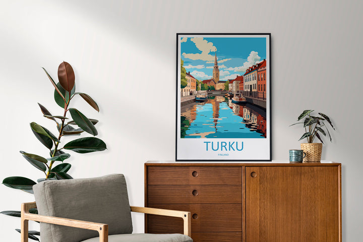 Turku Travel Print Wall Art Turku Wall Hanging Home Decor Turku Gift Art Lovers Wall Art Print Art Turku Wall Print Finland Travel Poster