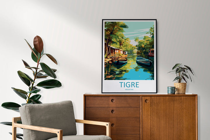 Tigre Travel Print Wall Art Tigre Wall Hanging Home Decor Tigre Gift Art Lovers Wall Art Print Art Argentina Travel Poster Gift Argentina