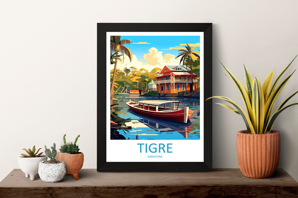 Tigre Travel Print Wall Art Tigre Wall Hanging Home Decor Tigre Gift Art Lovers Wall Art Print Art Argentina Travel Poster Gift Argentina