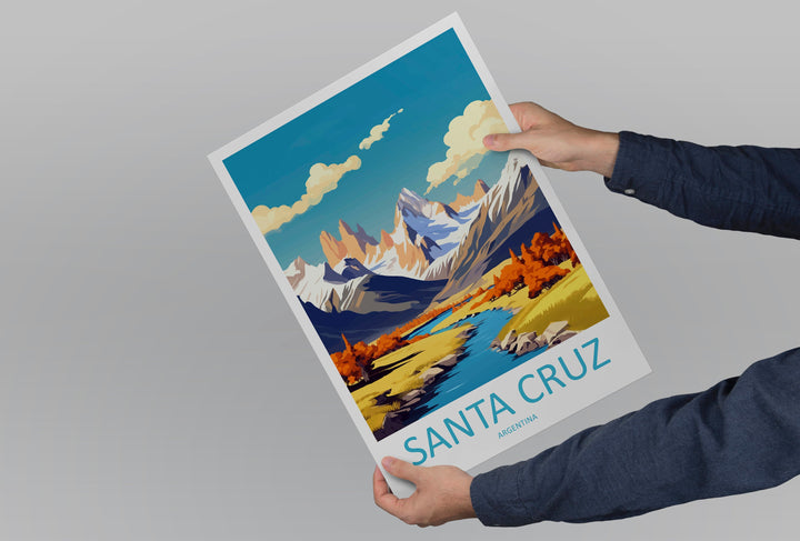 Santa Cruz Travel Print Wall Art Santa Cruz Wall Hanging Home Decor Santa Cruz Gift Art Lovers Wall Art Print Art Argentina Travel Poster