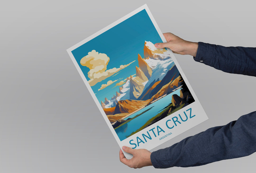 Santa Cruz Travel Print Wall Art Santa Cruz Wall Hanging Home Decor Santa Cruz Gift Art Lovers Wall Art Print Art Argentina Travel Poster