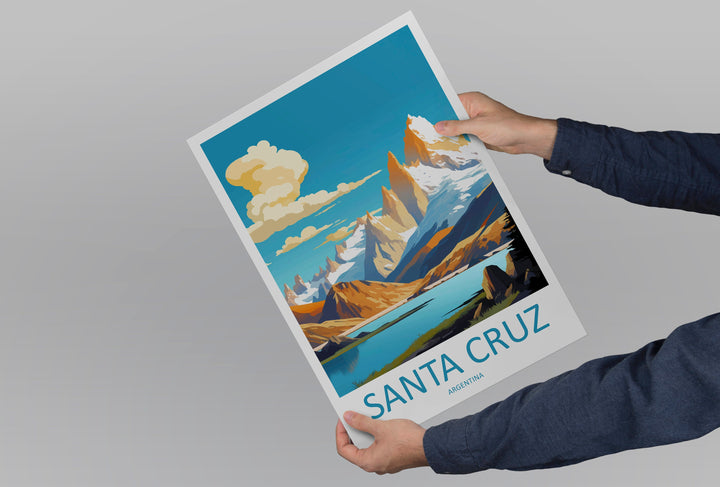 Santa Cruz Travel Print Wall Art Santa Cruz Wall Hanging Home Decor Santa Cruz Gift Art Lovers Wall Art Print Art Argentina Travel Poster