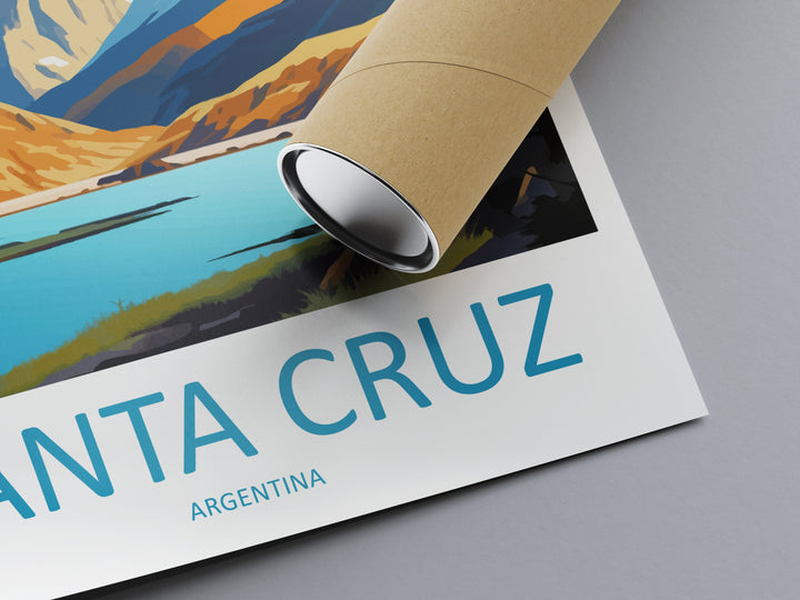 Santa Cruz Travel Print Wall Art Santa Cruz Wall Hanging Home Decor Santa Cruz Gift Art Lovers Wall Art Print Art Argentina Travel Poster