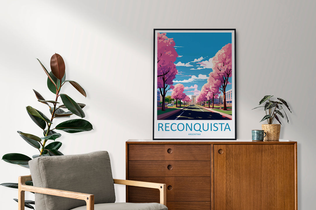Reconquista Travel Print Wall Art Reconquista Wall Hanging Home Decor Reconquista Gift Art Lovers Wall Art Print Art Argentina Travel Poster