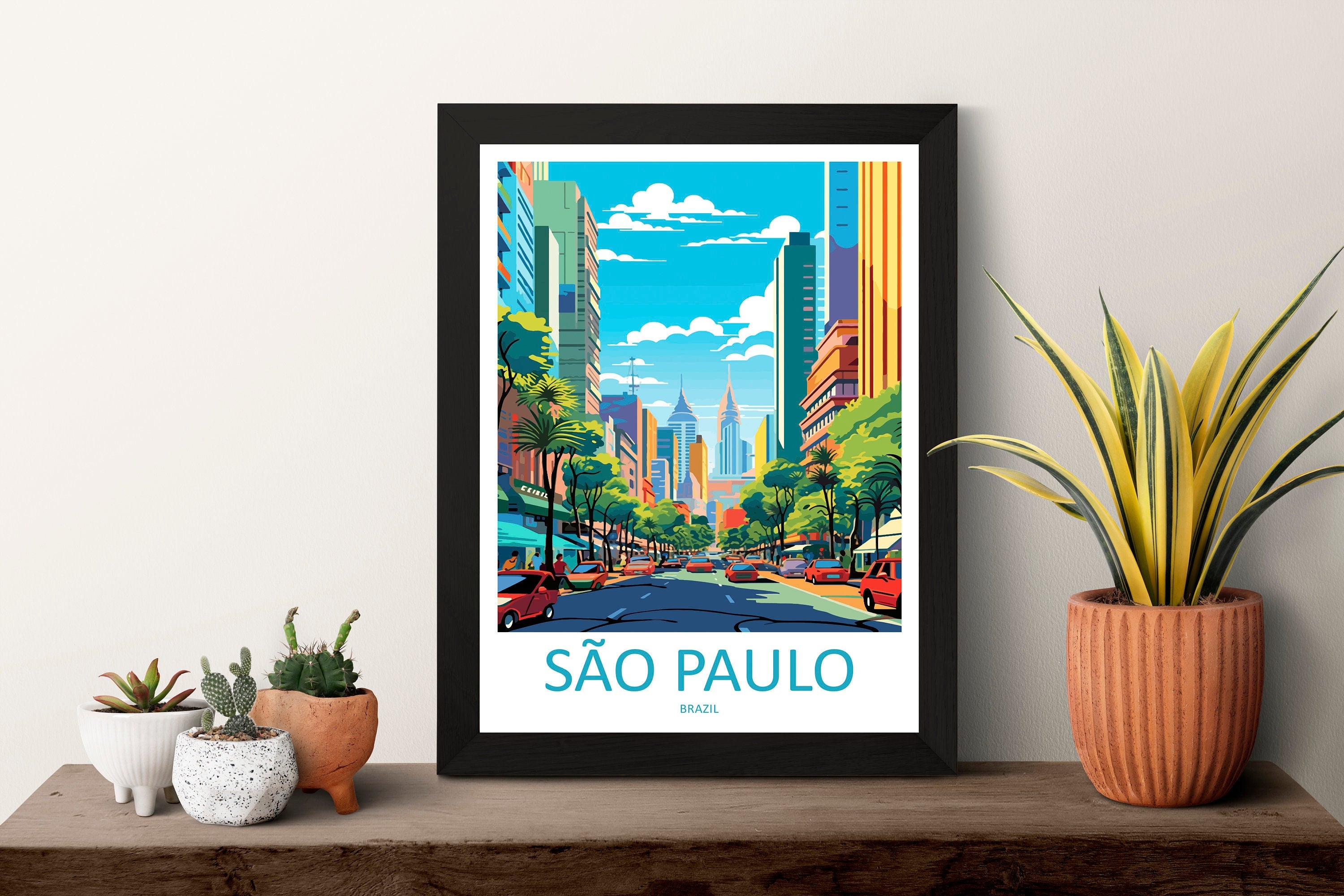 Sao Paulo Travel Print Wall Art Sao Paulo Wall Hanging Home Decor Sao Paulo Gift Art Lovers Wall Art Print Art Brazil Wall Art Poster