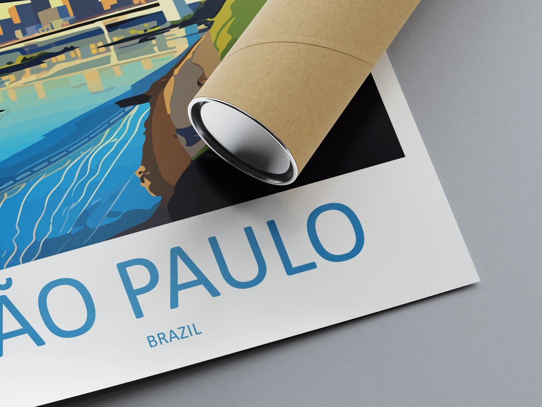Sao Paulo Travel Print Wall Art Sao Paulo Wall Hanging Home Decor Sao Paulo Gift Art Lovers Wall Art Print Art Brazil Wall Art Poster