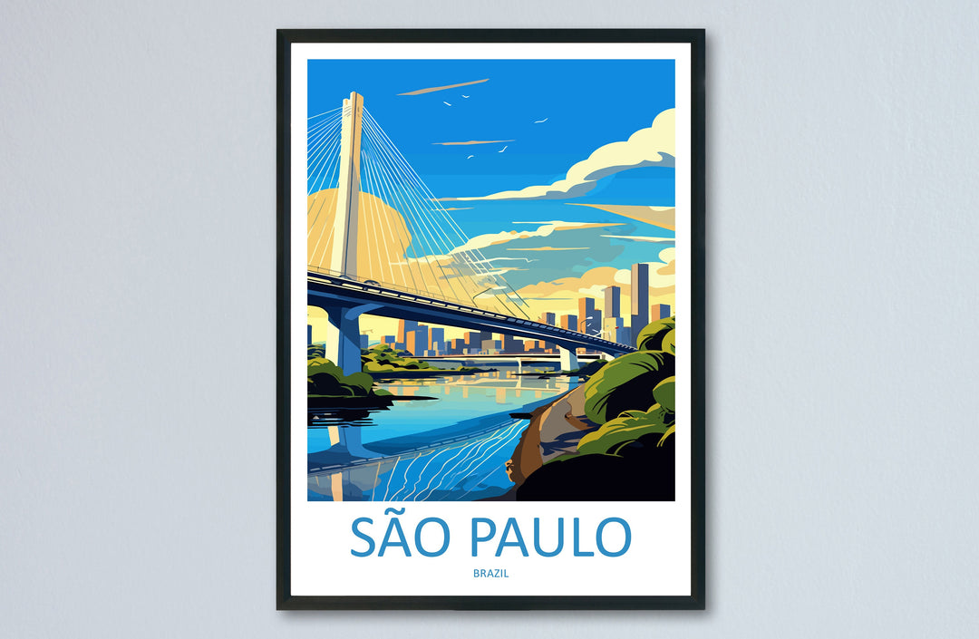 Sao Paulo Travel Print Wall Art Sao Paulo Wall Hanging Home Decor Sao Paulo Gift Art Lovers Wall Art Print Art Brazil Wall Art Poster