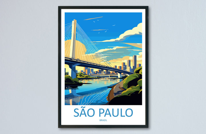 Sao Paulo Travel Print Wall Art Sao Paulo Wall Hanging Home Decor Sao Paulo Gift Art Lovers Wall Art Print Art Brazil Wall Art Poster