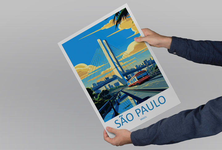 Sao Paulo Travel Print Wall Art Sao Paulo Wall Hanging Home Decor Sao Paulo Gift Art Lovers Wall Art Print Art Brazil Wall Art Poster