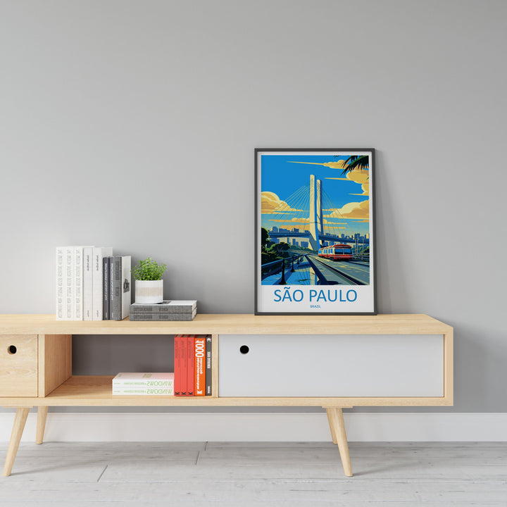 Sao Paulo Travel Print Wall Art Sao Paulo Wall Hanging Home Decor Sao Paulo Gift Art Lovers Wall Art Print Art Brazil Wall Art Poster