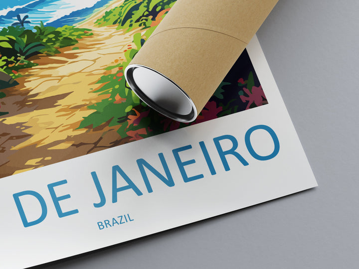 Rio De Janeiro Travel Print Wall Art Rio De Janeiro Wall Hanging Home Decor Rio De Janeiro Gift Art Lovers Wall Art Print Art Brazil Art