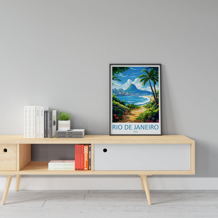 Rio De Janeiro Travel Print Wall Art Rio De Janeiro Wall Hanging Home Decor Rio De Janeiro Gift Art Lovers Wall Art Print Art Brazil Art