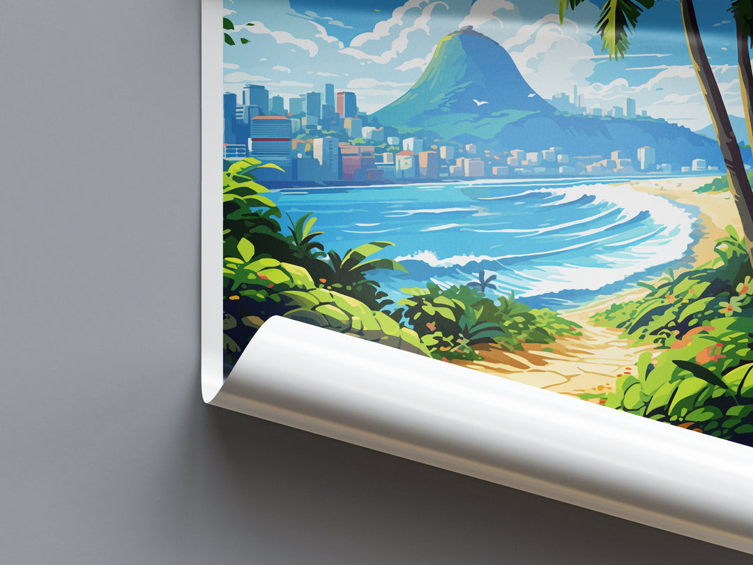 Rio De Janeiro Travel Print Wall Art Rio De Janeiro Wall Hanging Home Decor Rio De Janeiro Gift Art Lovers Wall Art Print Art Brazil Art