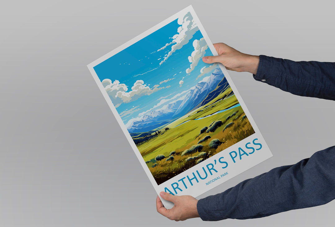 Arthurs Pass National Park Travel Print Wall Art Arthurs Pass National Park Wall Hanging Home Décor Arthurs Pass Park Gift Art Lovers