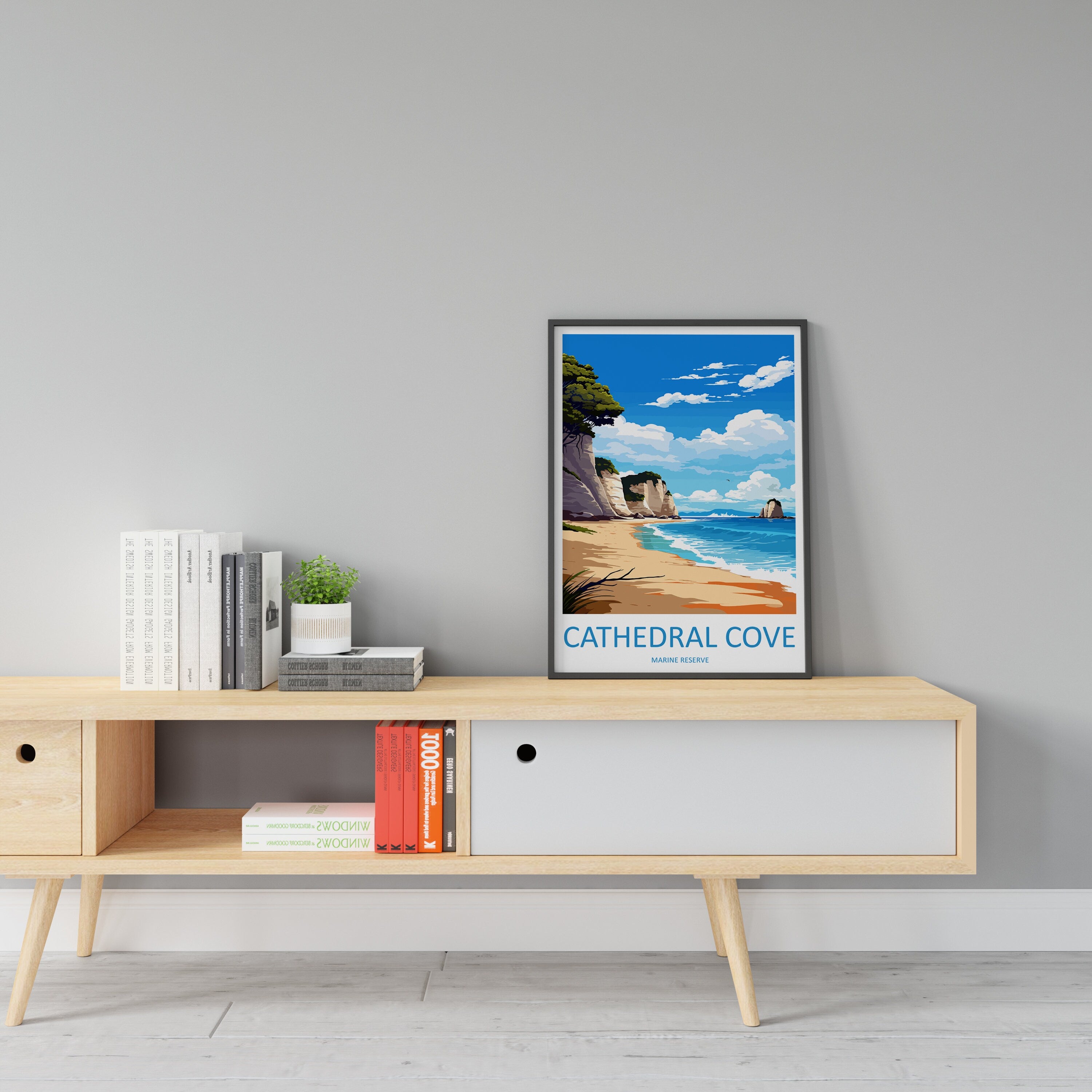 Cathedral Cove Marine Reserve Travel Print