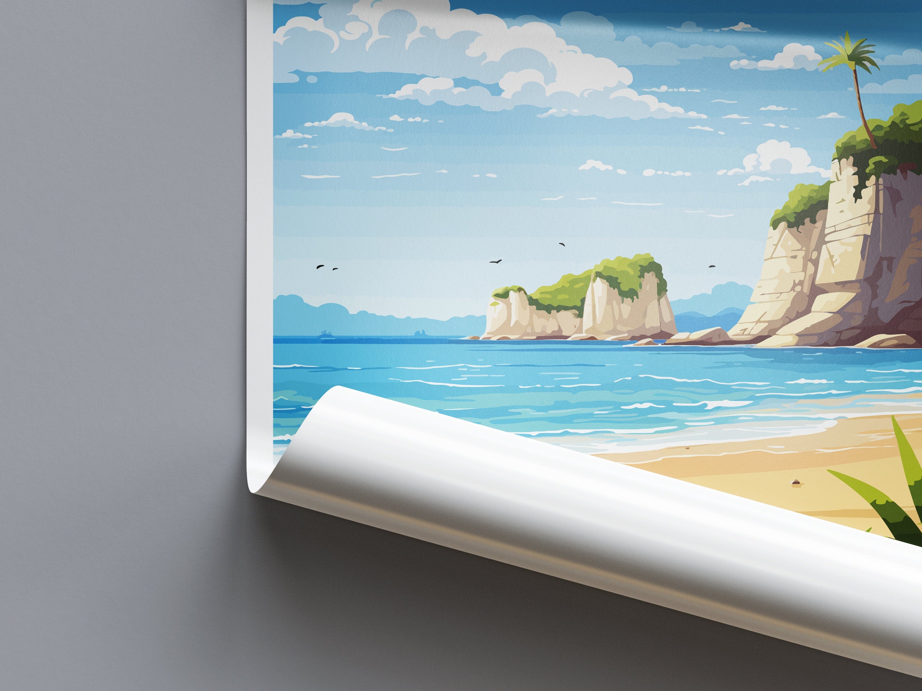 Cathedral Cove Travel Print