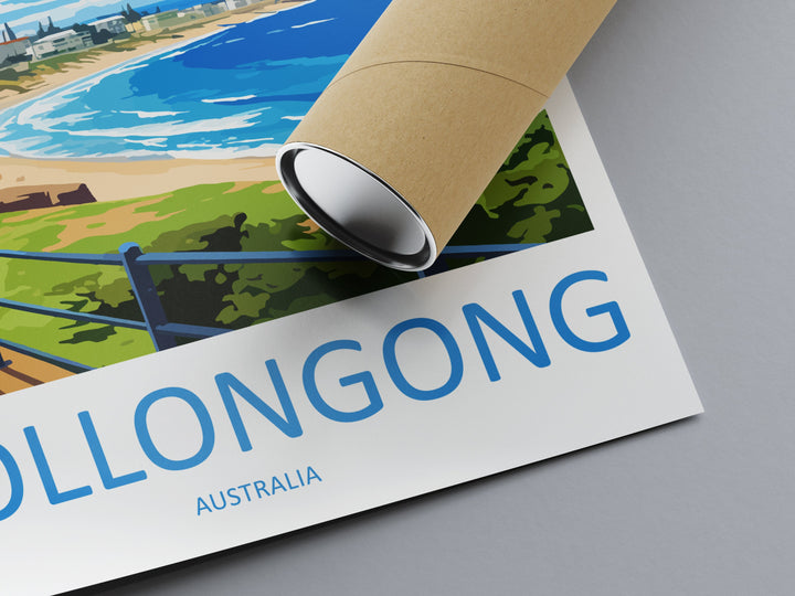 Wollongong Travel Print Wall Art Wollongong Wall Hanging Home Décor Wollongong Gift Art Lovers Wall Art Australia Poster