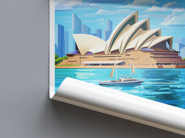 Sydney Opera House Travel Print Wall Art Sydney Opera House Wall Hanging Home Décor Sydney Gift Art Lovers Wall Art Australia Poster Decor