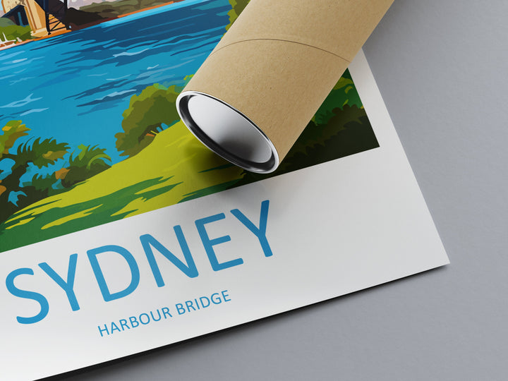 Sydney Harbour Bridge Travel Print Wall Art Sydney Harbour Bridge Wall Hanging Home Décor Sydney Gift Art Lovers Wall Art Australia Poster