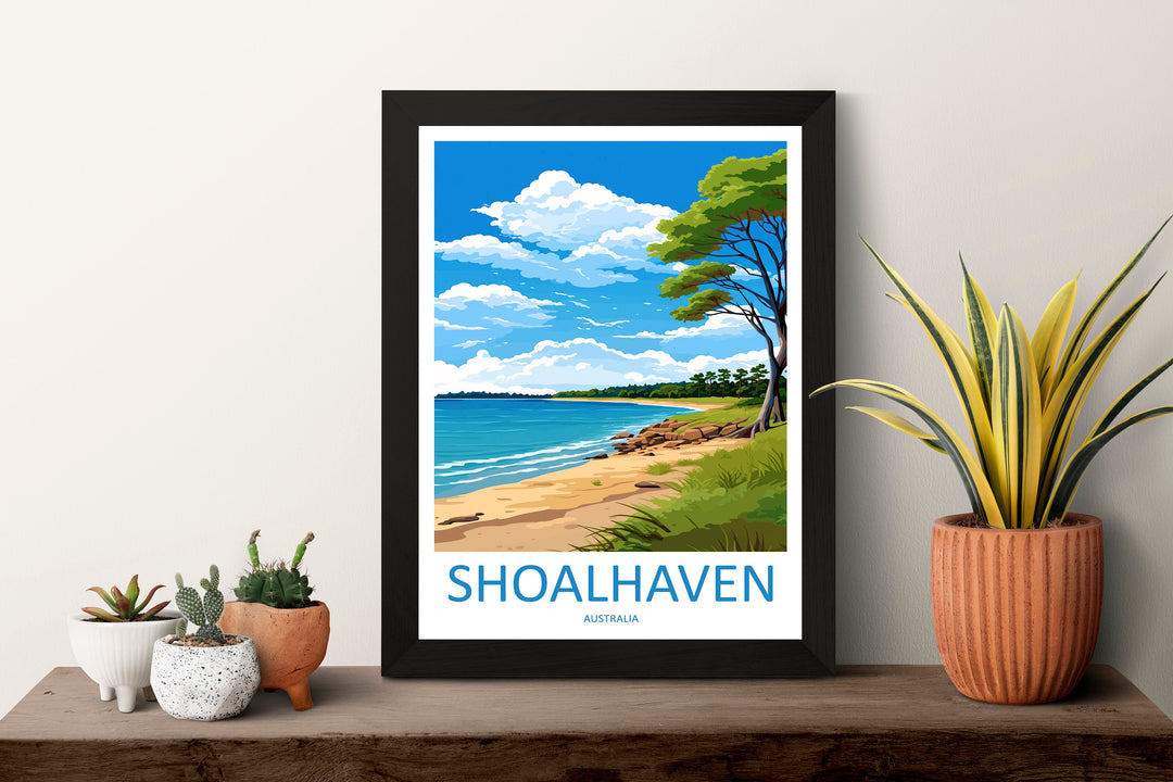 Shoalhaven Travel Print Wall Art Shoalhaven Wall Hanging Home Décor Shoalhaven Gift Art Lovers Wall Art Australia Poster Decor