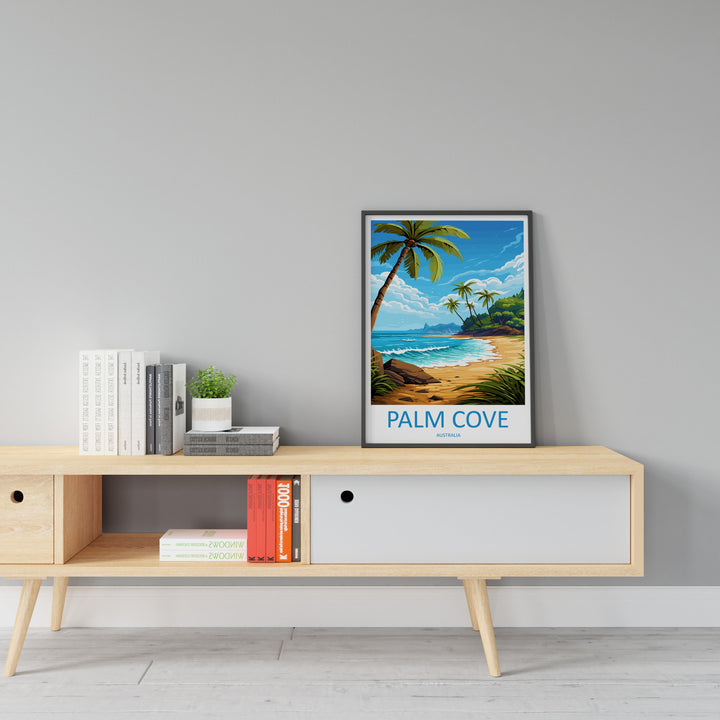 Palm Cove Travel Print Wall Art Palm Cove Wall Hanging Home Décor Palm Cove Gift Art Lovers Wall Art Australia Poster Deco