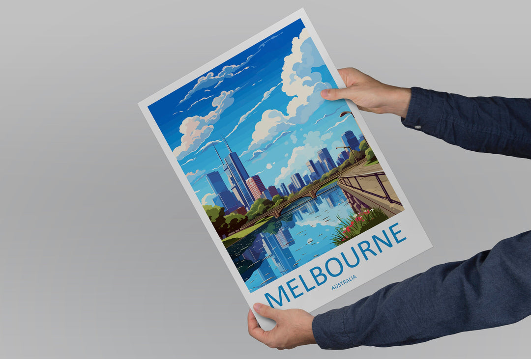 Melbourne Travel Print Wall Art Melbourne Wall Hanging Home Décor Melbourne Gift Art Lovers Wall Art Australia Poster Deco