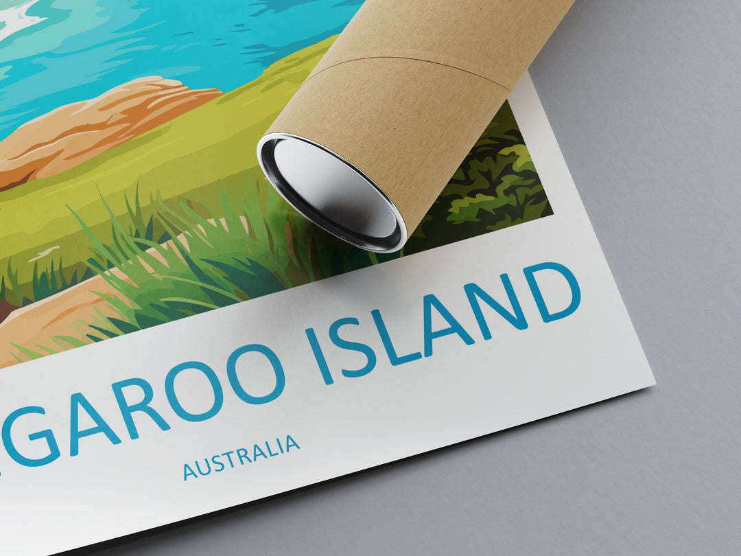 Kangaroo Island Travel Print Wall Art Kangaroo Island Wall Hanging Home Décor Kangaroo Island Gift Art Lovers Wall Art Australia Poster Deco
