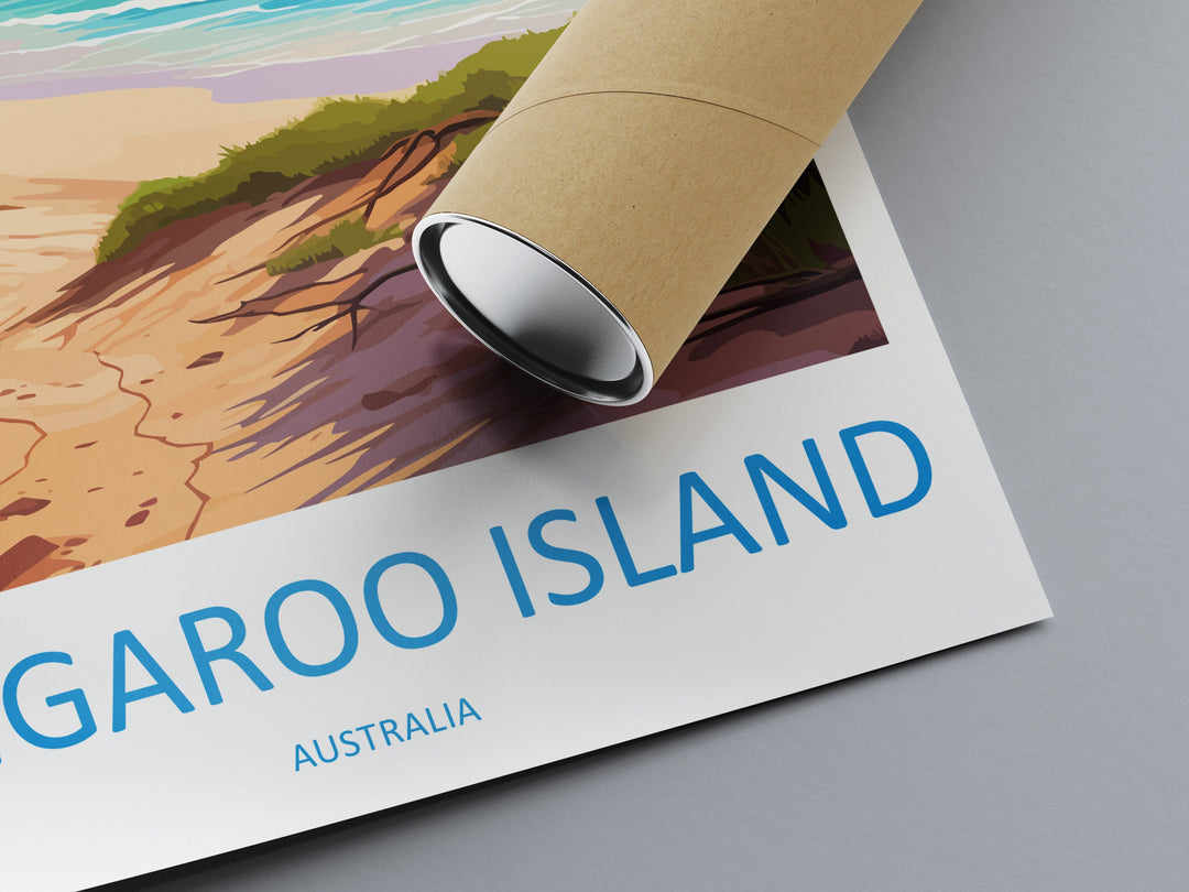 Kangaroo Island Travel Print Wall Art Kangaroo Island Wall Hanging Home Décor Kangaroo Island Gift Art Lovers Wall Art Australia Poster Deco