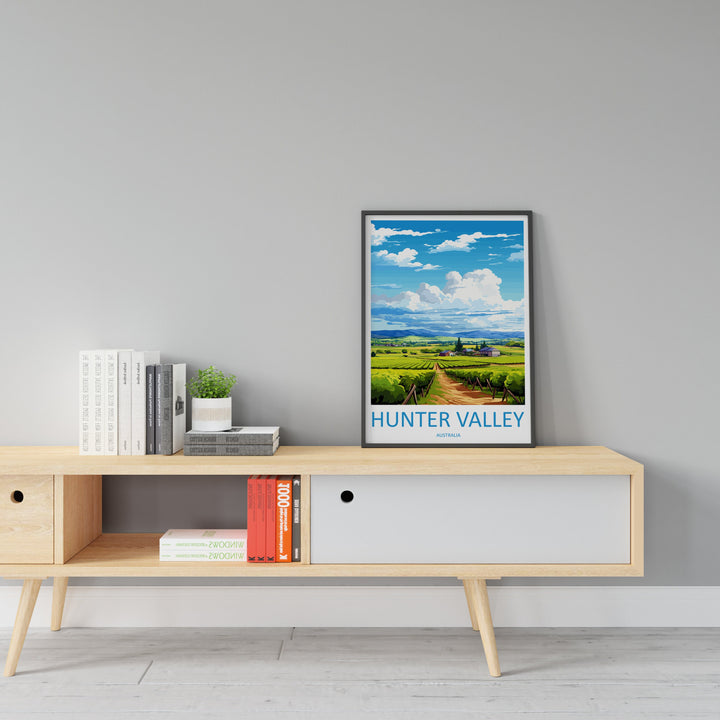 Hunter Valley Travel Print Wall Art Hunter Valley Wall Hanging Home Décor Hunter Valley Gift Art Lovers Wall Art Australia Poster Deco