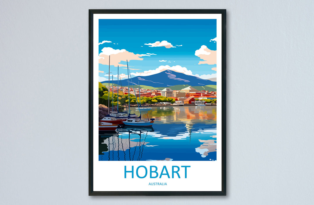 Hobart Travel Print Wall Art Hobart Wall Hanging Home Décor Hobart Gift Art Lovers Wall Art Australia Poster Decor Hobart AU Poster